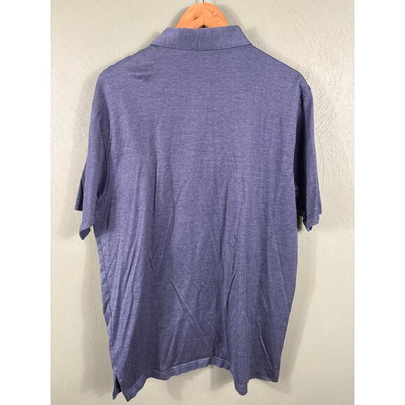 Peter Millar Men's Size XL Blue Cotton Casual Short Sleeves Golf Shirt - Picture 2 of 10